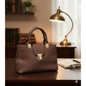 Dasein Women's Satchel, Handbag, Top Handle, Purse, Medium Tote, Brown,Fashion